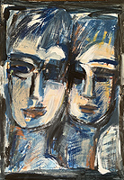 Paar- Sigrid Palmer Malerei Kunst Künstlerin painting art artist Frankfurt