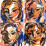 Köpfe - Sigrid Palmer Malerei Kunst Künstlerin painting art artist Frankfurt